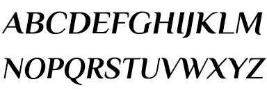 Beispiel einer Philosopher Italic-Schriftart