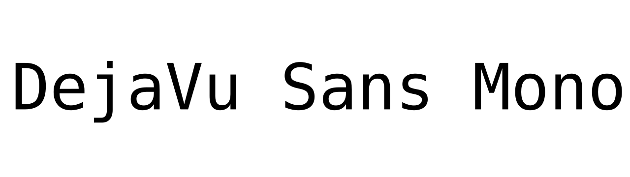 Beispiel einer Dejavu Sans Mono Regular-Schriftart