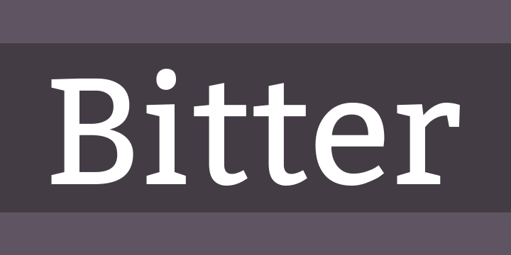 Beispiel einer Bitter Bold-Schriftart