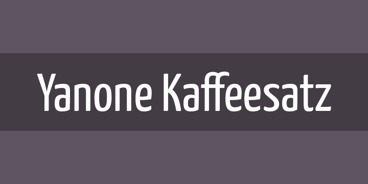 Beispiel einer Yanone Kaffeesatz ExtraLight-Schriftart