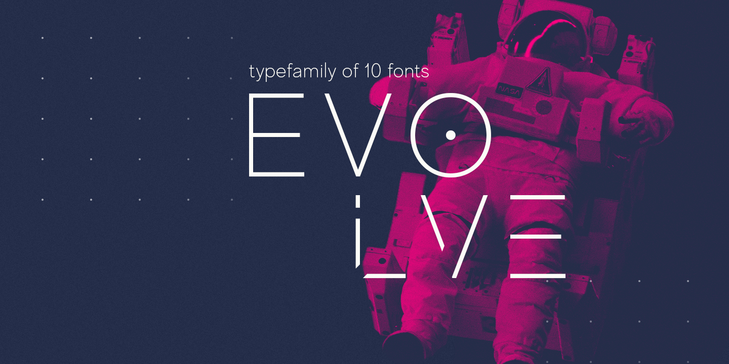 Beispiel einer Evolve Sans Medium-Schriftart