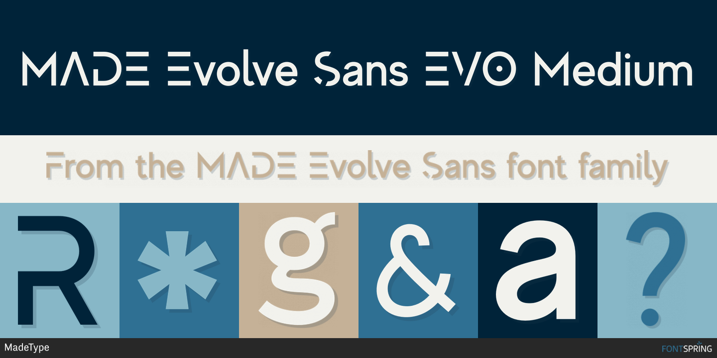 Beispiel einer Evolve Sans EVO-Schriftart