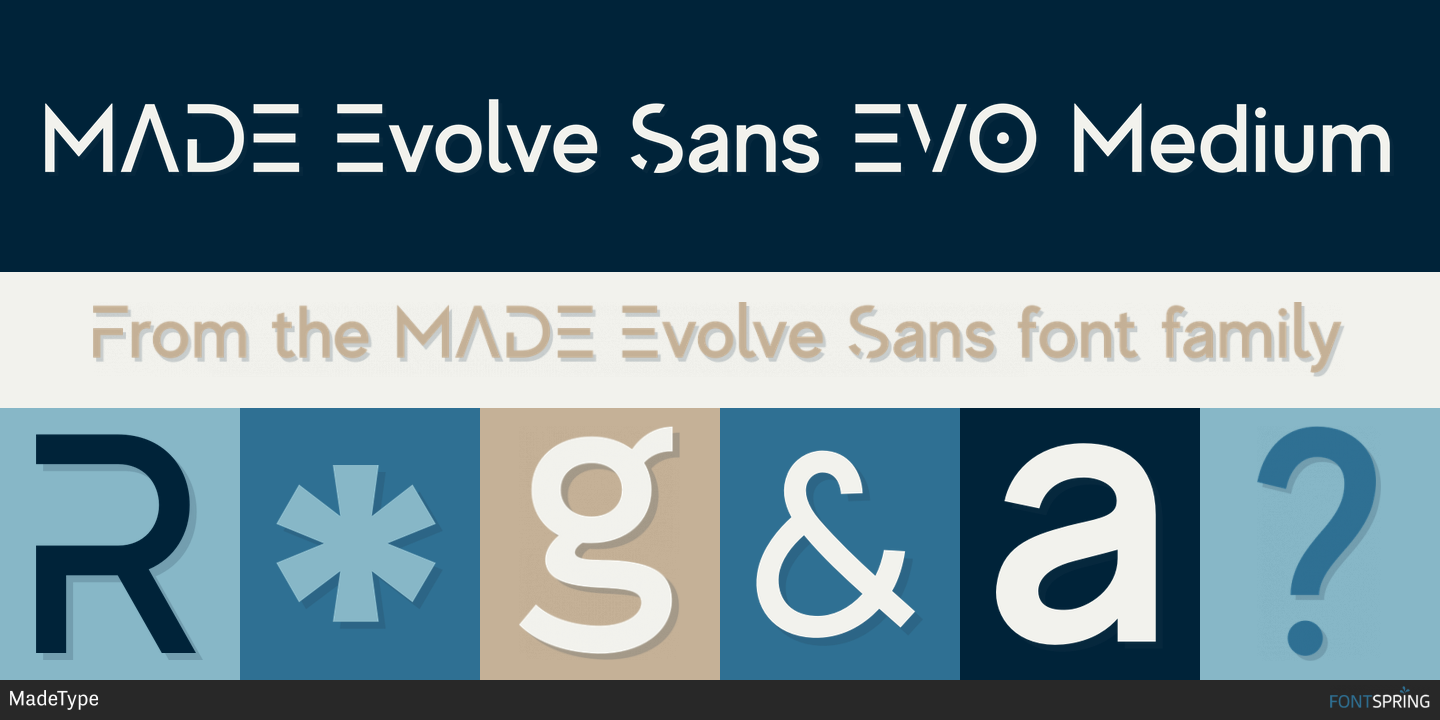 Beispiel einer Evolve Sans EVO Bold-Schriftart