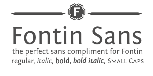 Beispiel einer Fontin Sans-Schriftart