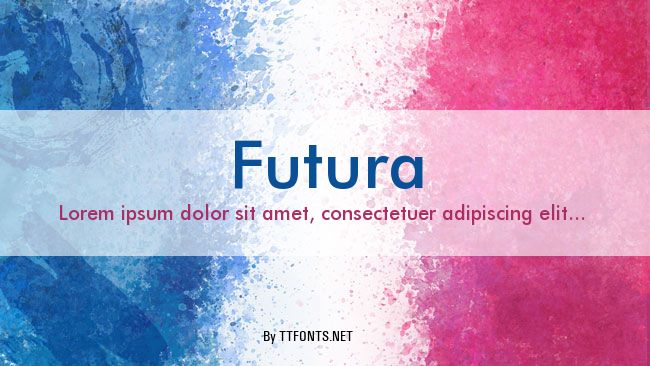 Beispiel einer Futura New Extra Bold Reg-Schriftart