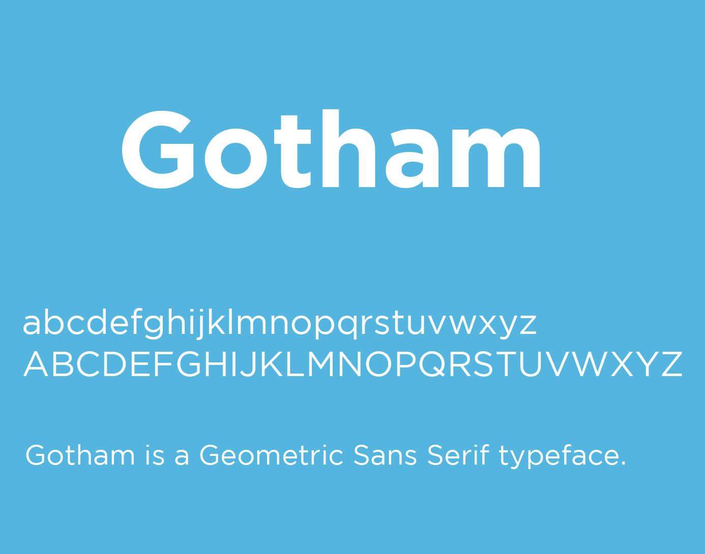Beispiel einer Gotham Medium-Schriftart