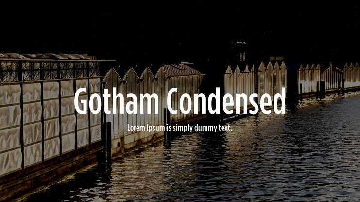 Beispiel einer Gotham Condensed-Schriftart
