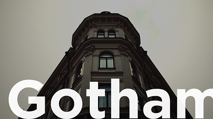Beispiel einer Gotham Narrow Office-Schriftart