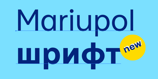Beispiel einer Mariupol Symbols-Schriftart