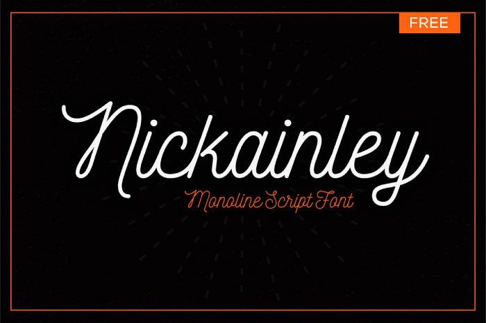 Beispiel einer Nickainley Regular-Schriftart