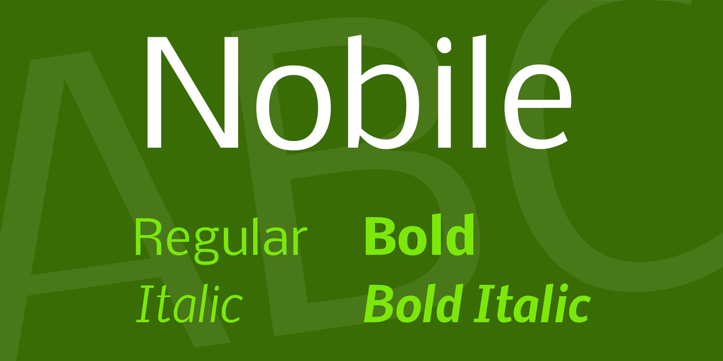 Beispiel einer Nobile-Schriftart
