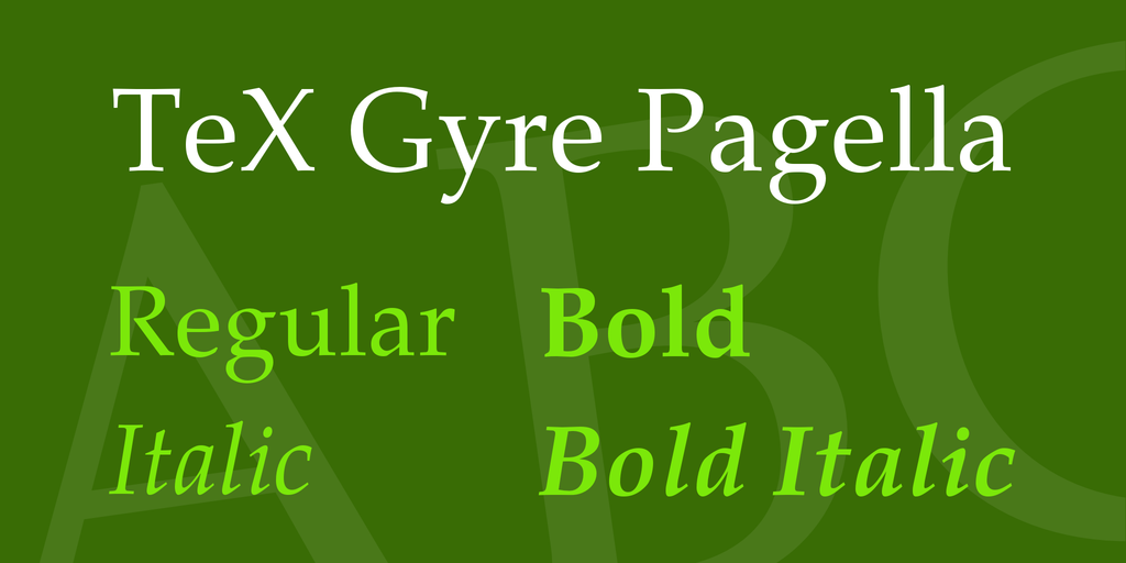 Beispiel einer TeX Gyre Pagella-Schriftart