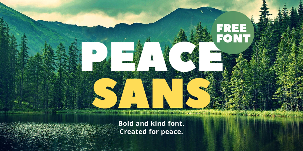 Beispiel einer Peace Sans-Schriftart
