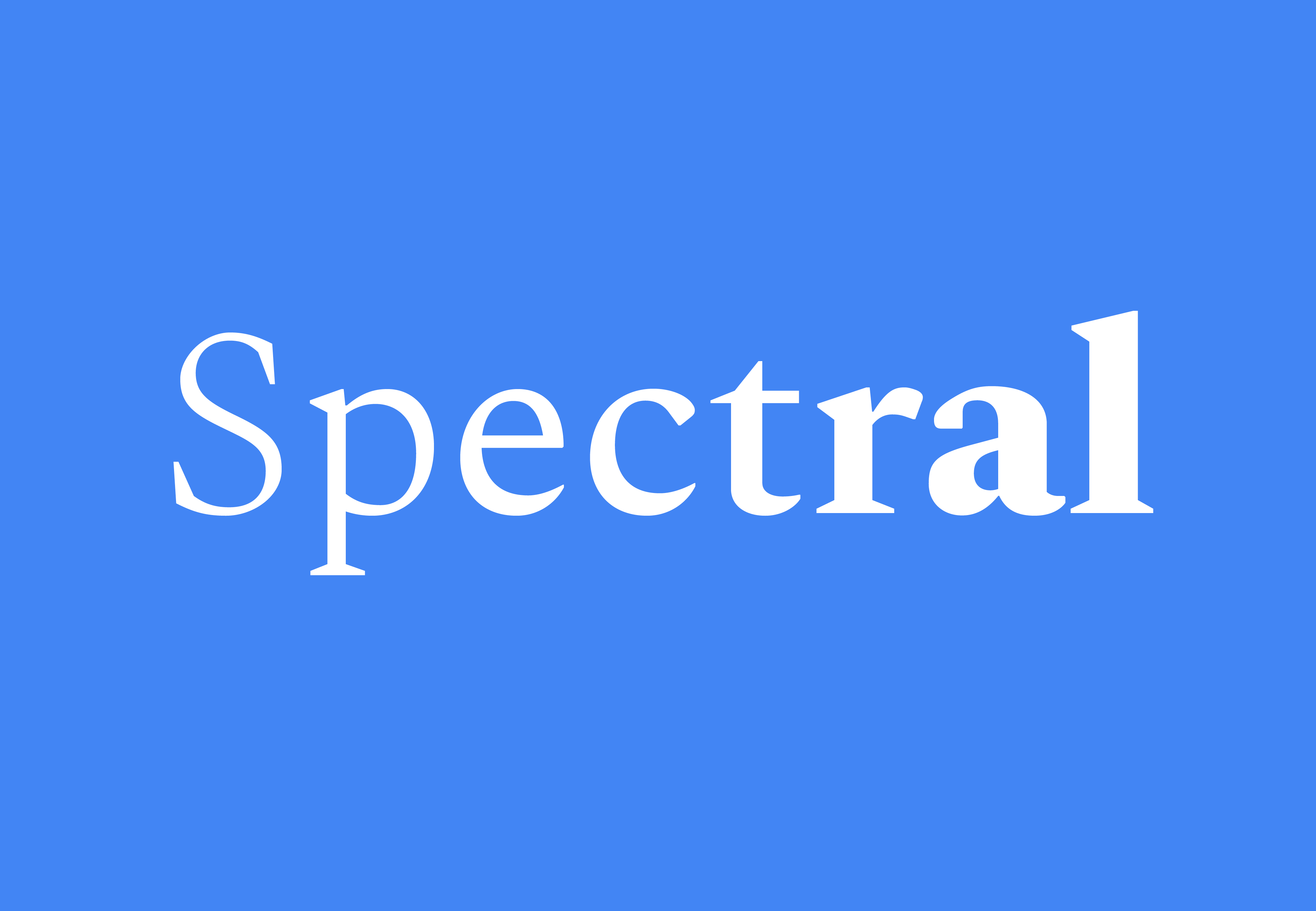 Beispiel einer Spectral-Schriftart