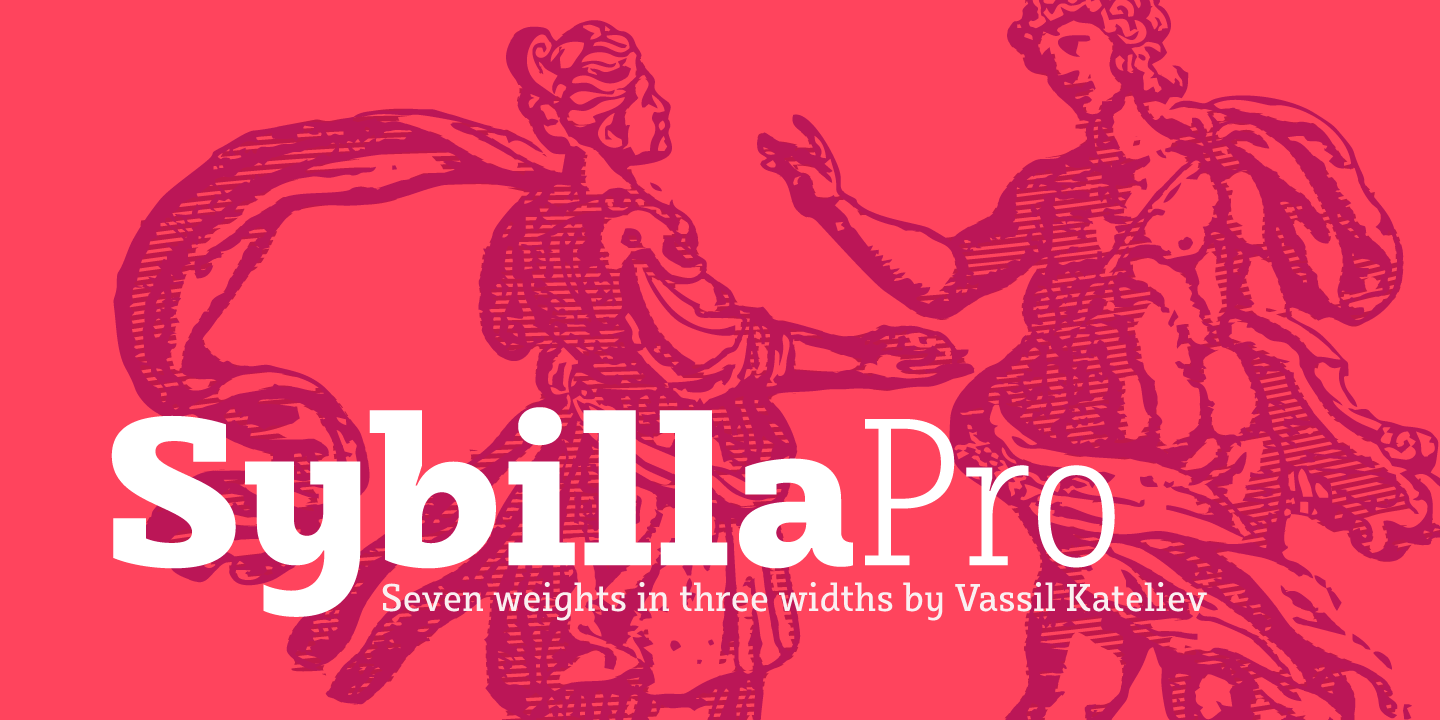 Beispiel einer Sybilla Pro Book-Schriftart