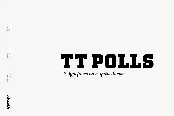 Beispiel einer TT Polls Black Italic-Schriftart