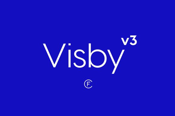 Beispiel einer Visby CF-Schriftart