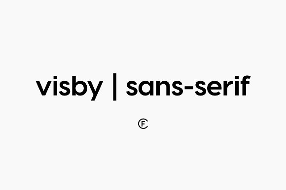 Beispiel einer Visby CF Medium-Schriftart