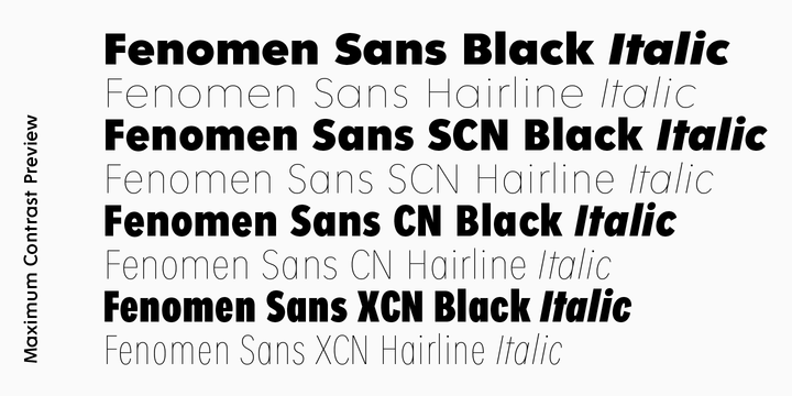 Beispiel einer Fenomen Sans XCN Black-Schriftart