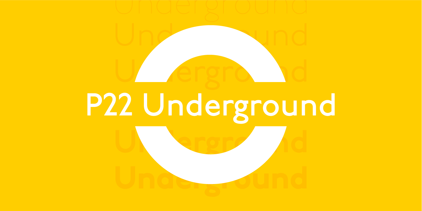Beispiel einer P22 Underground-Schriftart