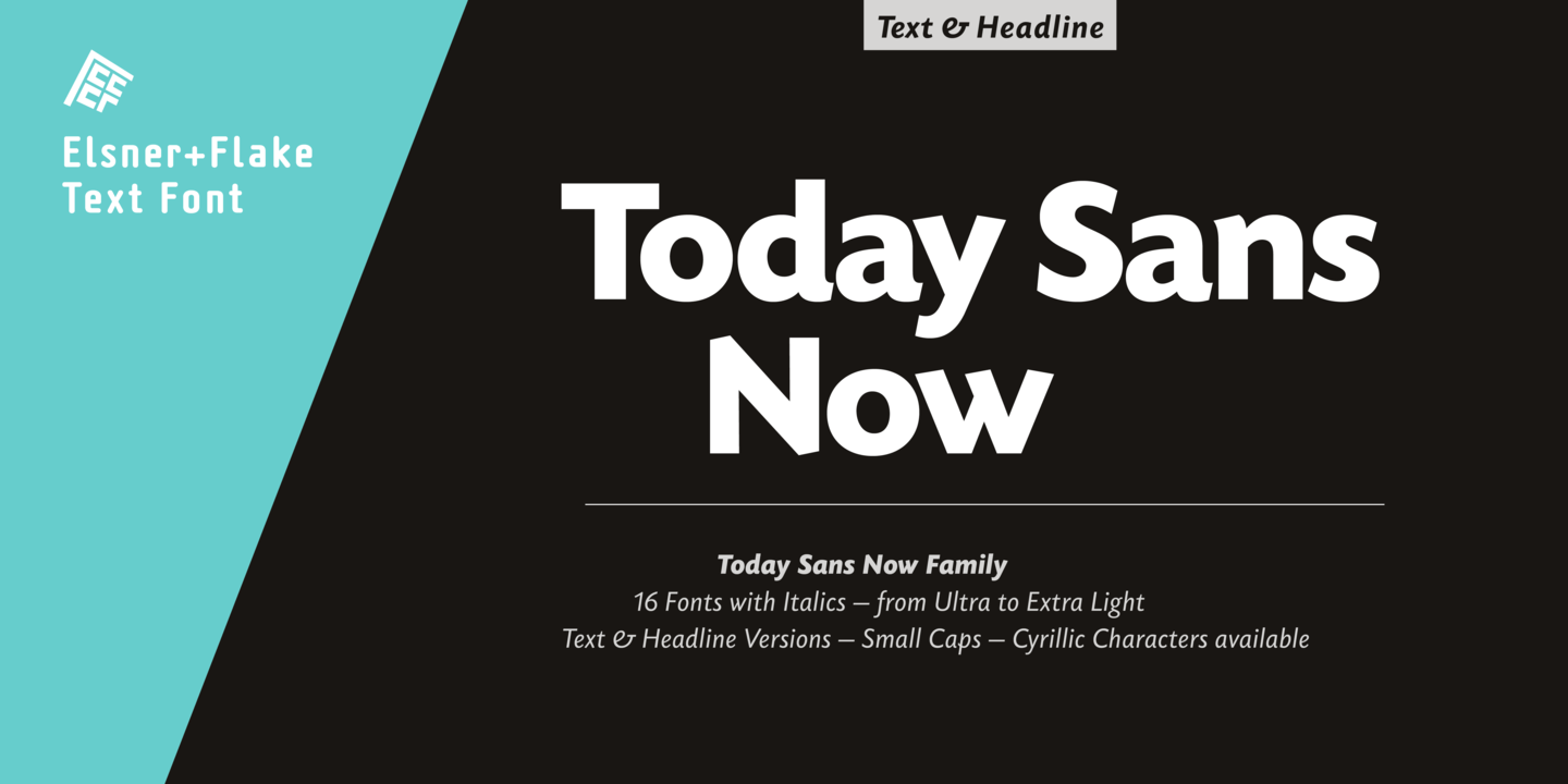 Beispiel einer Today Sans Now Pro Light-Schriftart