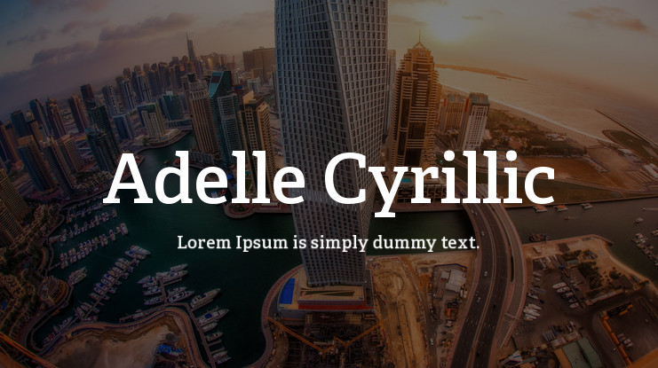 Beispiel einer Adelle Cyrillic Thin Italic-Schriftart