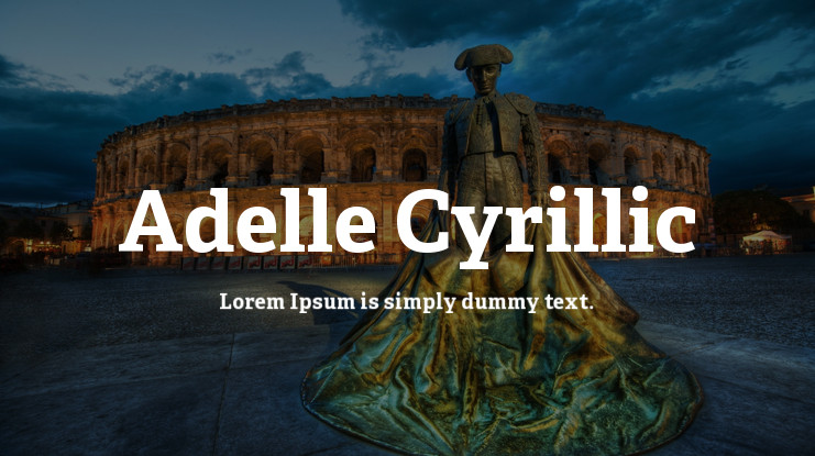 Beispiel einer Adelle Cyrillic Italic-Schriftart