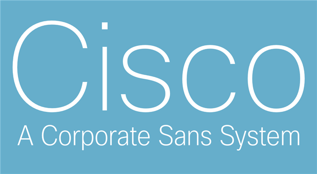 Beispiel einer Cisco Sans-Schriftart