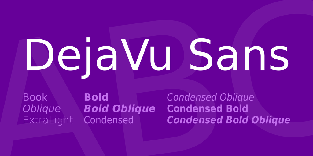 Beispiel einer DF Dejavu Pro Condensed-Schriftart