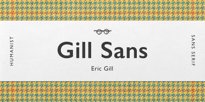 Beispiel einer Gill Sans Pro-Schriftart