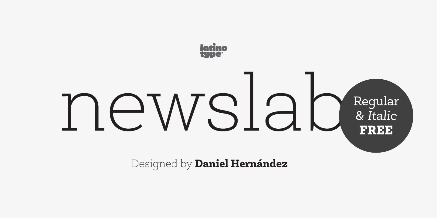 Beispiel einer Newslab-Schriftart