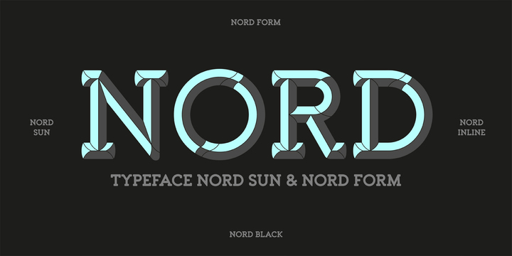 Beispiel einer Nord Bold-Schriftart