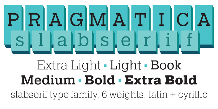 Beispiel einer Pragmatica Slab-Schriftart