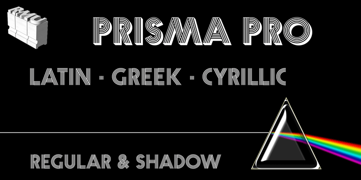 Beispiel einer Prisma Pro Shadow-Schriftart