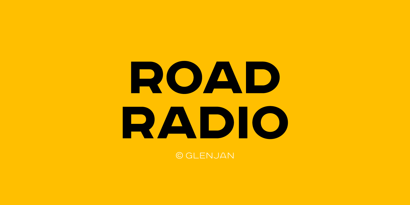 Beispiel einer Road Radio-Schriftart