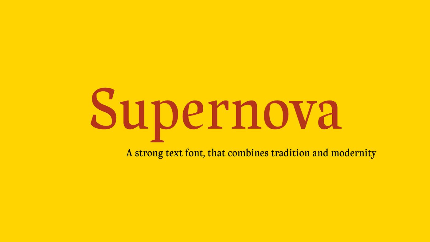 Beispiel einer Supernova Regular-Schriftart