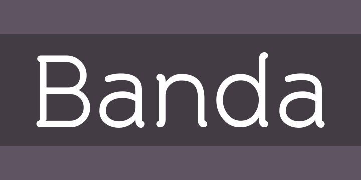 Beispiel einer Banda Bold Italic-Schriftart