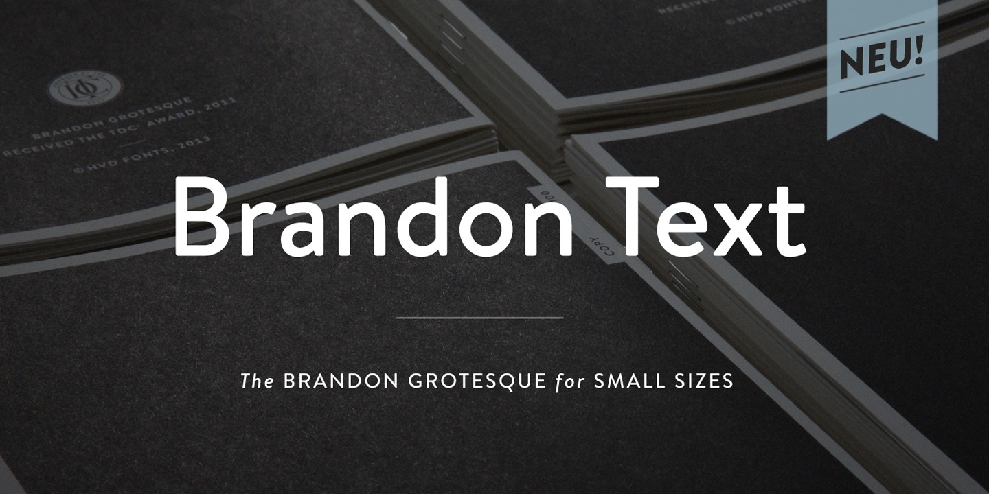 Beispiel einer Brandon Text Thin-Schriftart