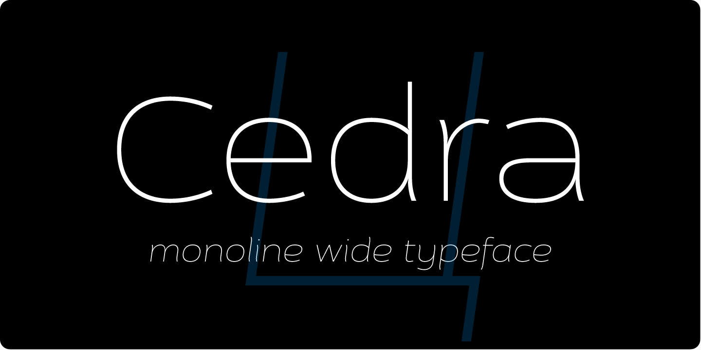 Beispiel einer Cedra 4F-Schriftart
