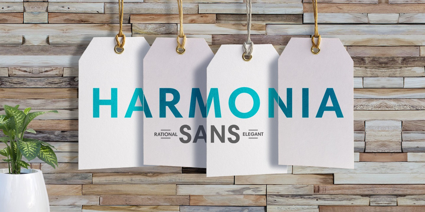 Beispiel einer Harmonia Sans Regular-Schriftart