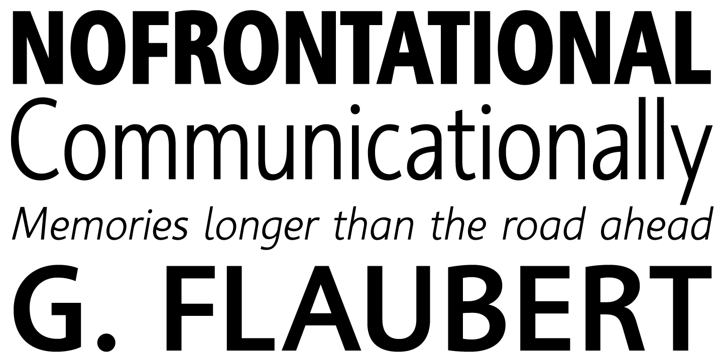 Beispiel einer Informa Pro Condensed Bold-Schriftart