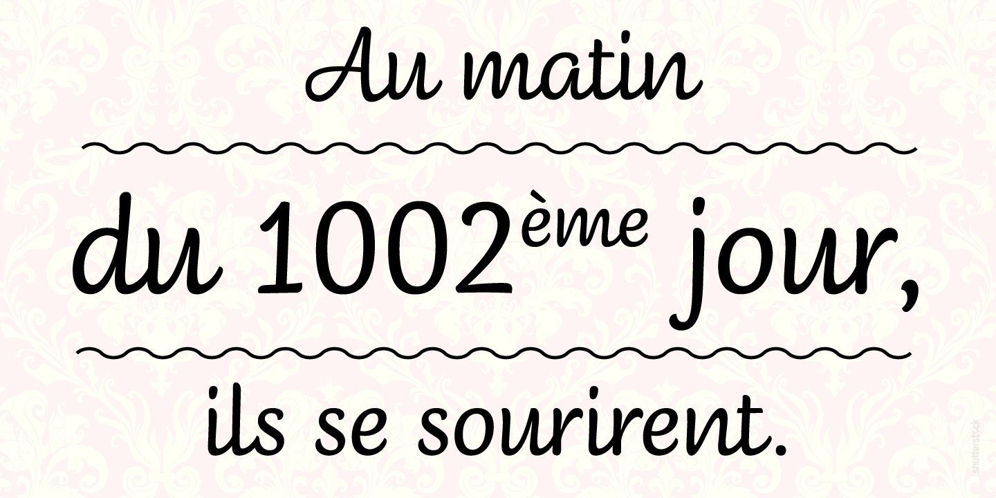 Beispiel einer Jasmina FY Regular-Schriftart