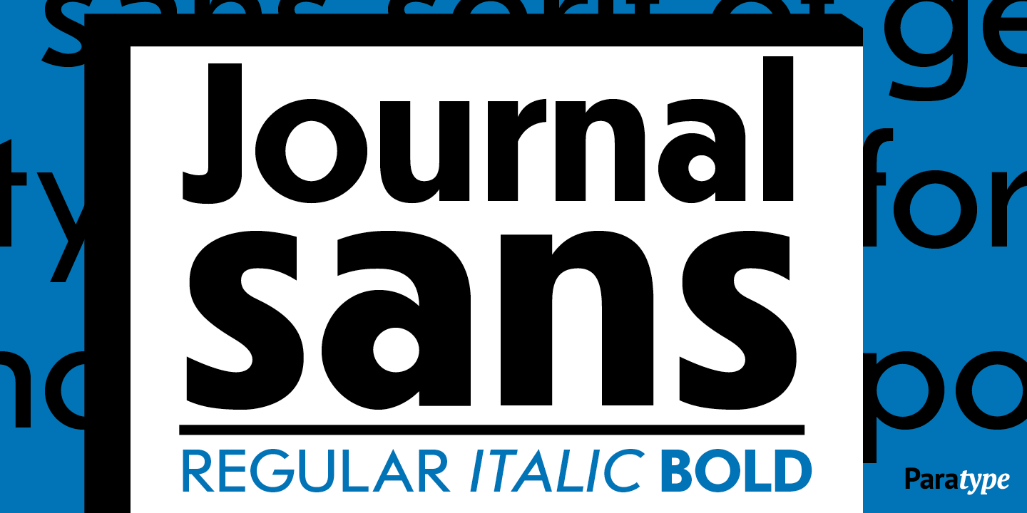 Beispiel einer Journal Sans-Schriftart