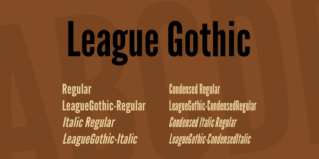 Beispiel einer League Gothic-Schriftart
