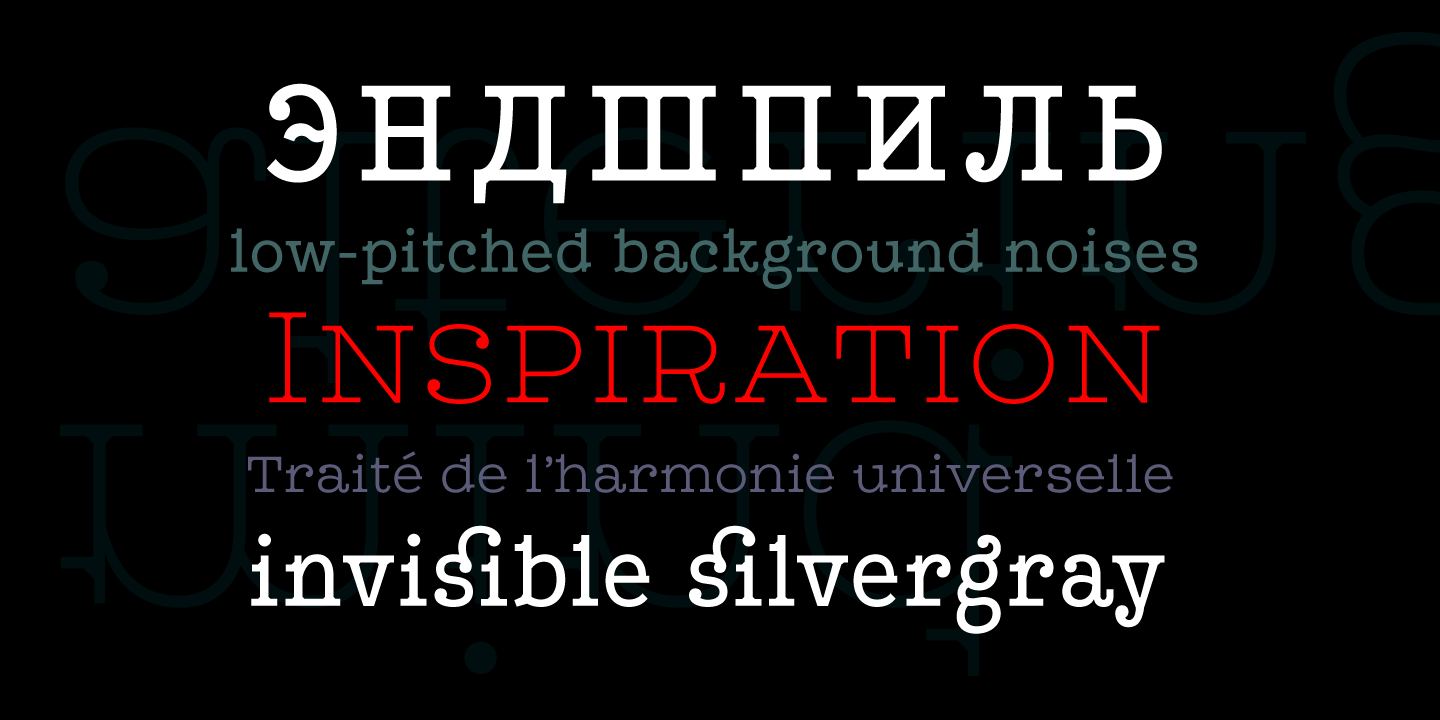 Beispiel einer Leto Slab Thin-Schriftart