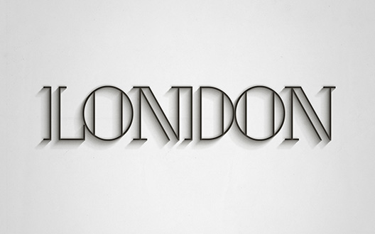 Beispiel einer London-Schriftart