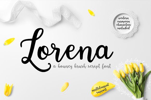 Beispiel einer Lorena Medium-Schriftart