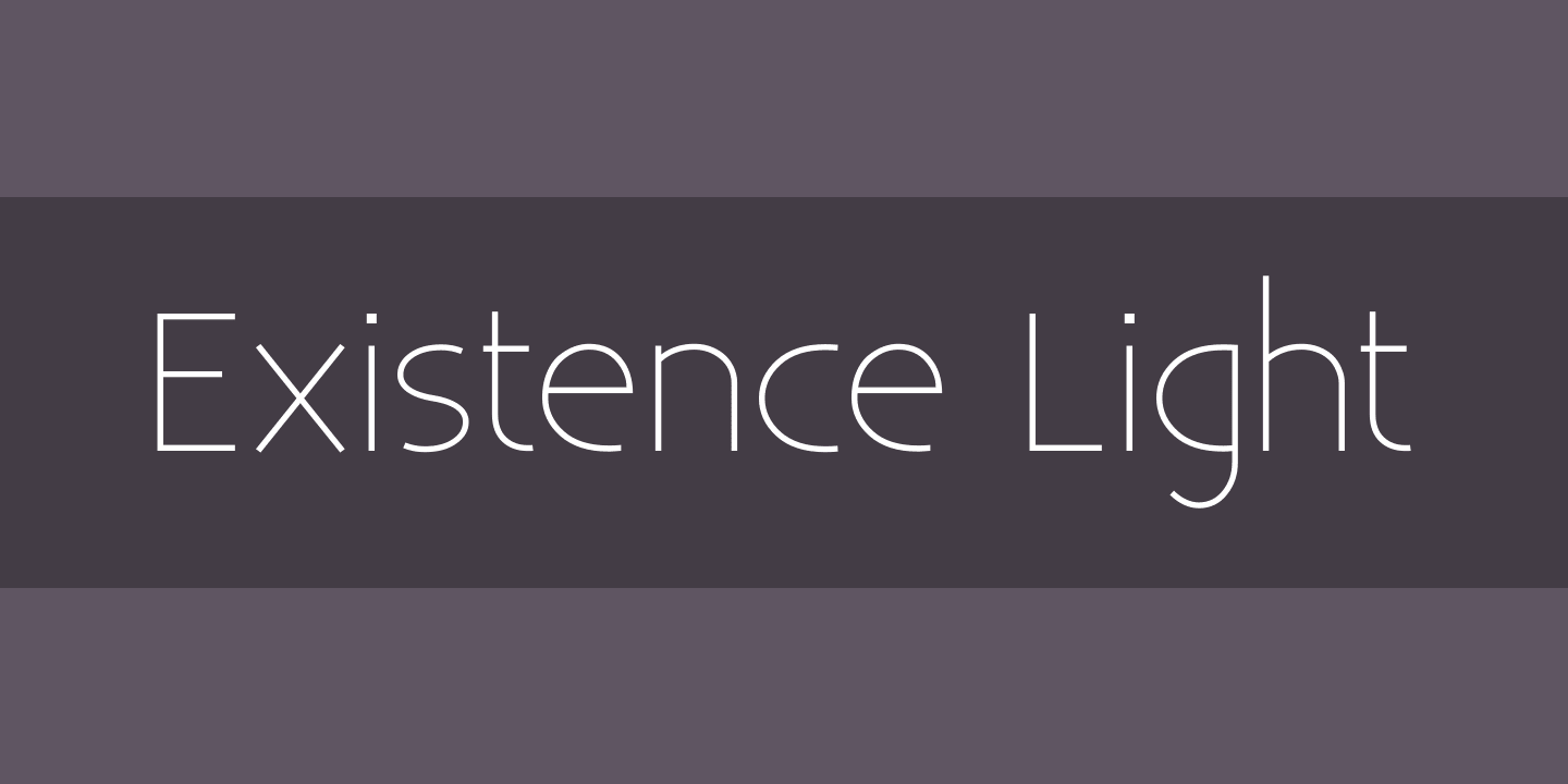 Beispiel einer Existence  Stencil Light-Schriftart