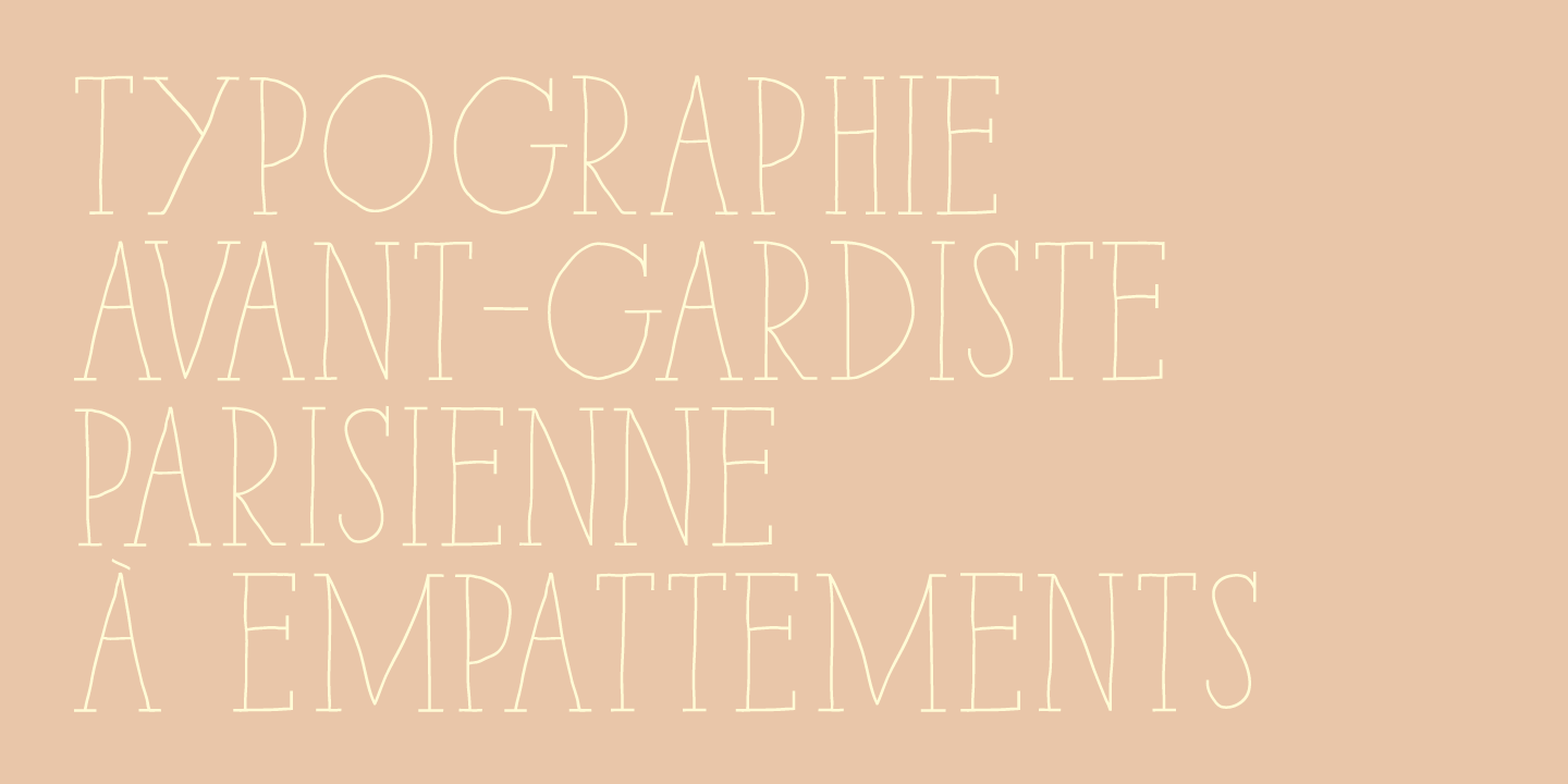 Beispiel einer Paris Serif Bold-Schriftart