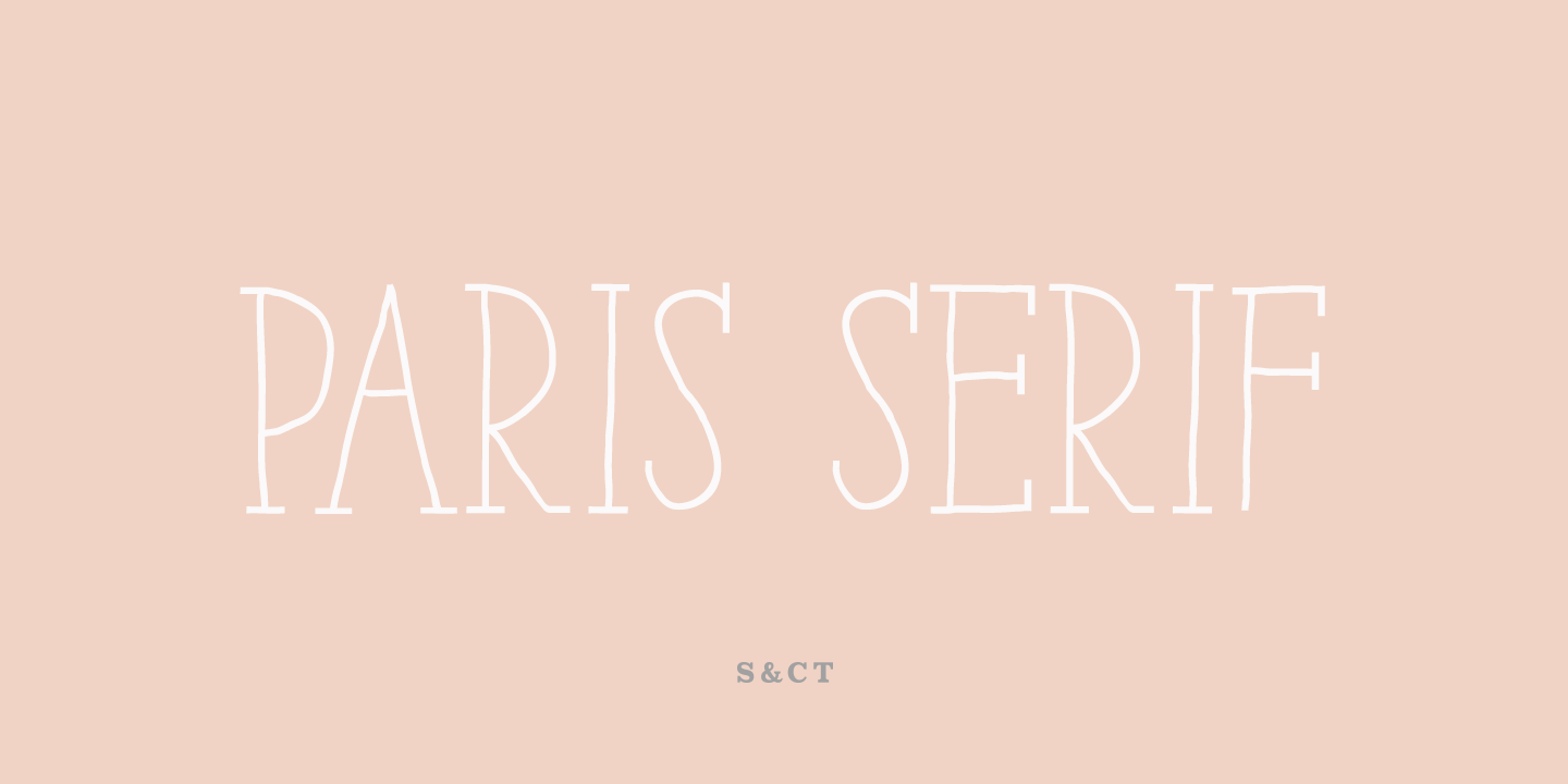 Beispiel einer Paris Serif-Schriftart